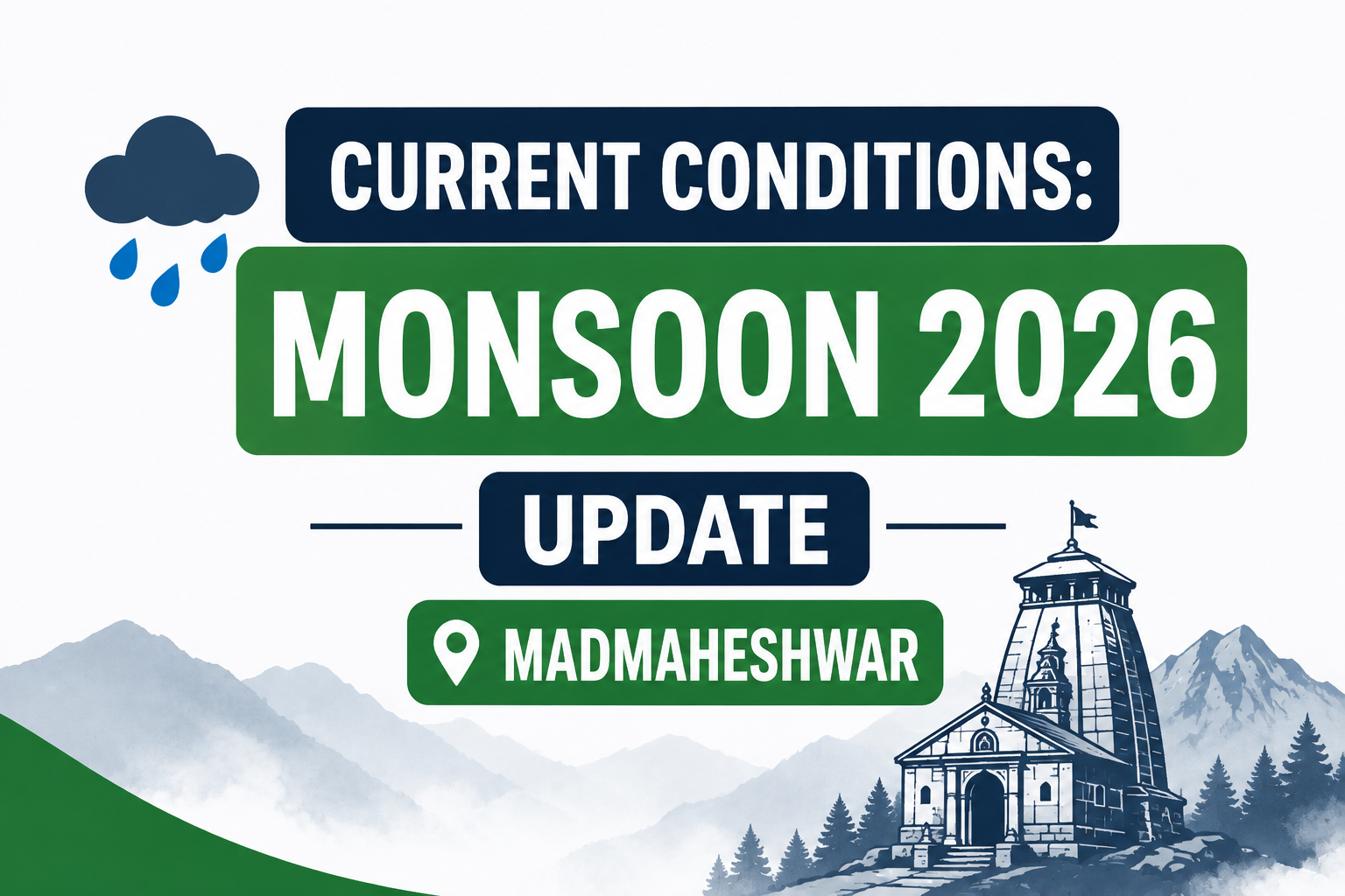 Monsoon hill road conditions Rudraprayag district Uttarakhand